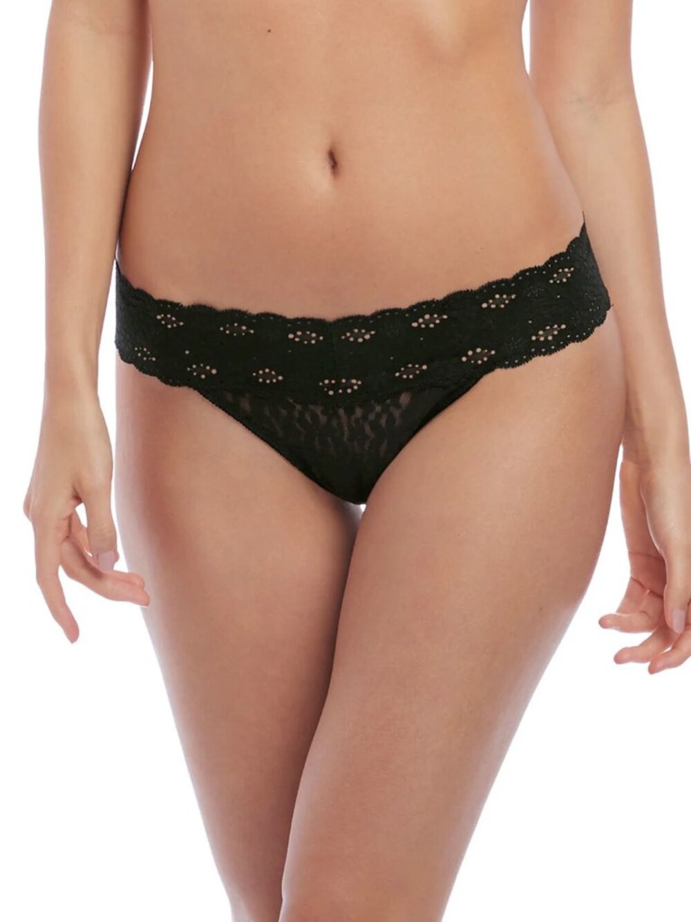 Wacoal Halo Lace Thong XL black NWT